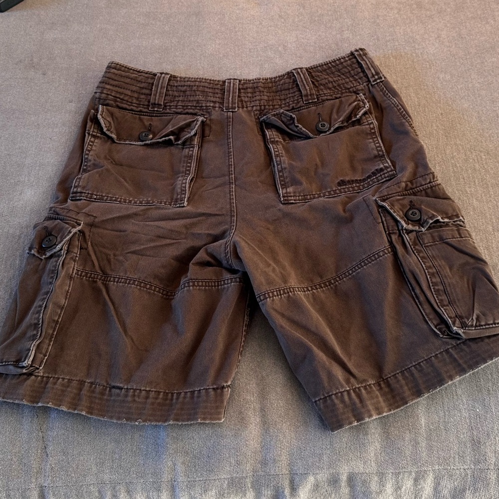 Vintage Abercrombie & Fitch Brown Cargo Shorts - Picture 3 of 7